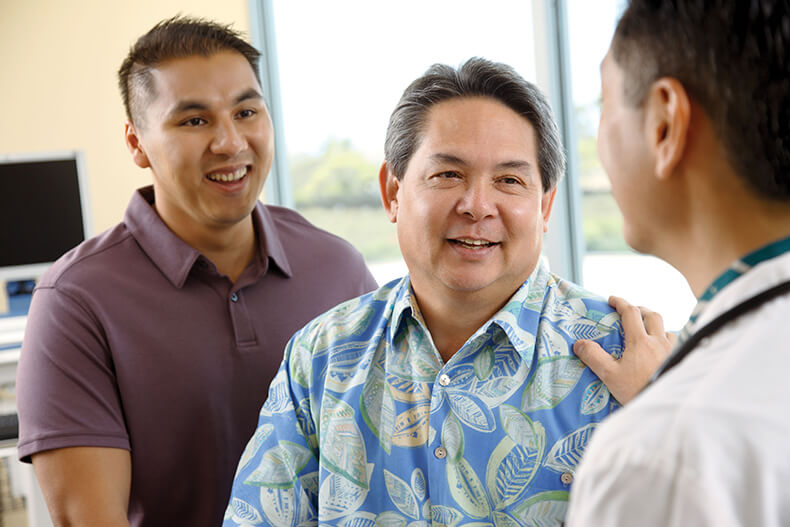 patient speaking to doctor