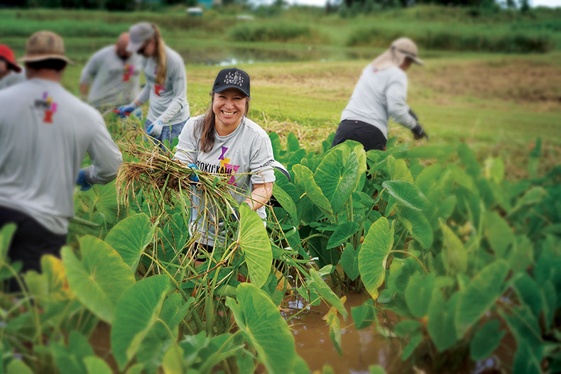 female volunteer smiling