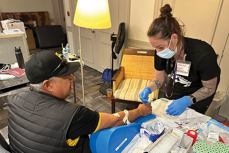 nurse with patient