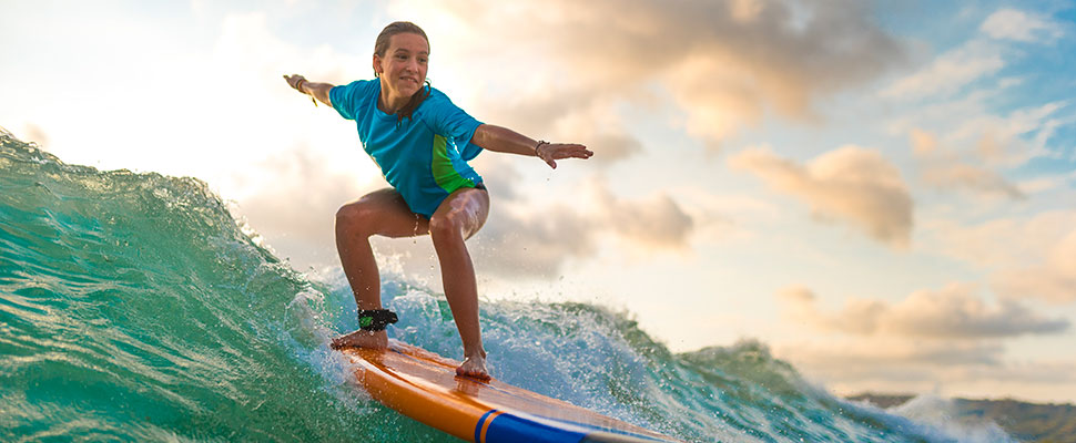 surfer riding a wave