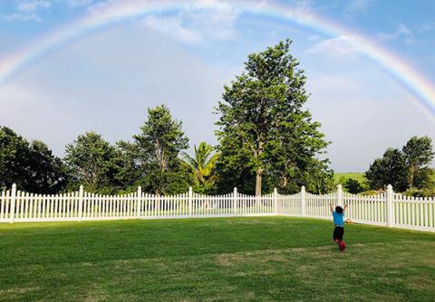 My son, trying to catch a rainbow. He is an endless source of happiness, love and laughter. ~ Andrew Tan, MD