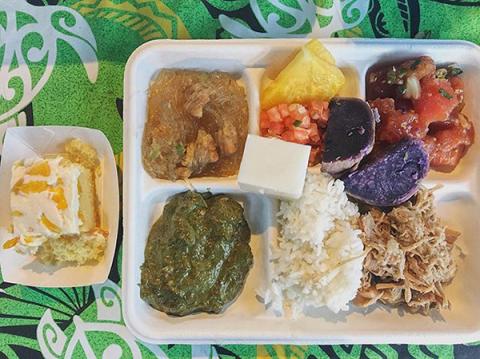 Da best Hawaiian plate ever for Aunty Pinky’s memorial reception. Not pictured: the delicious poi!